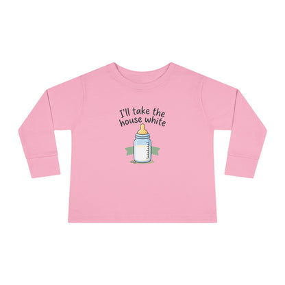 Toddler Long Sleeve Tee — I'll Take the House White