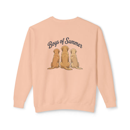 Comfort Colors Crewneck Sweatshirt - Boys of Summer Golden Retrievers