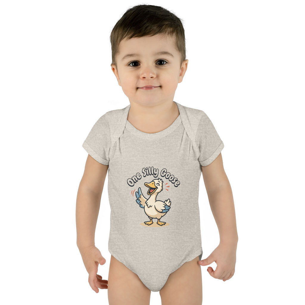 Infant Bodysuit — "One Silly Goose" Cute Baby Onesie, Funny Animal Newborn Gift