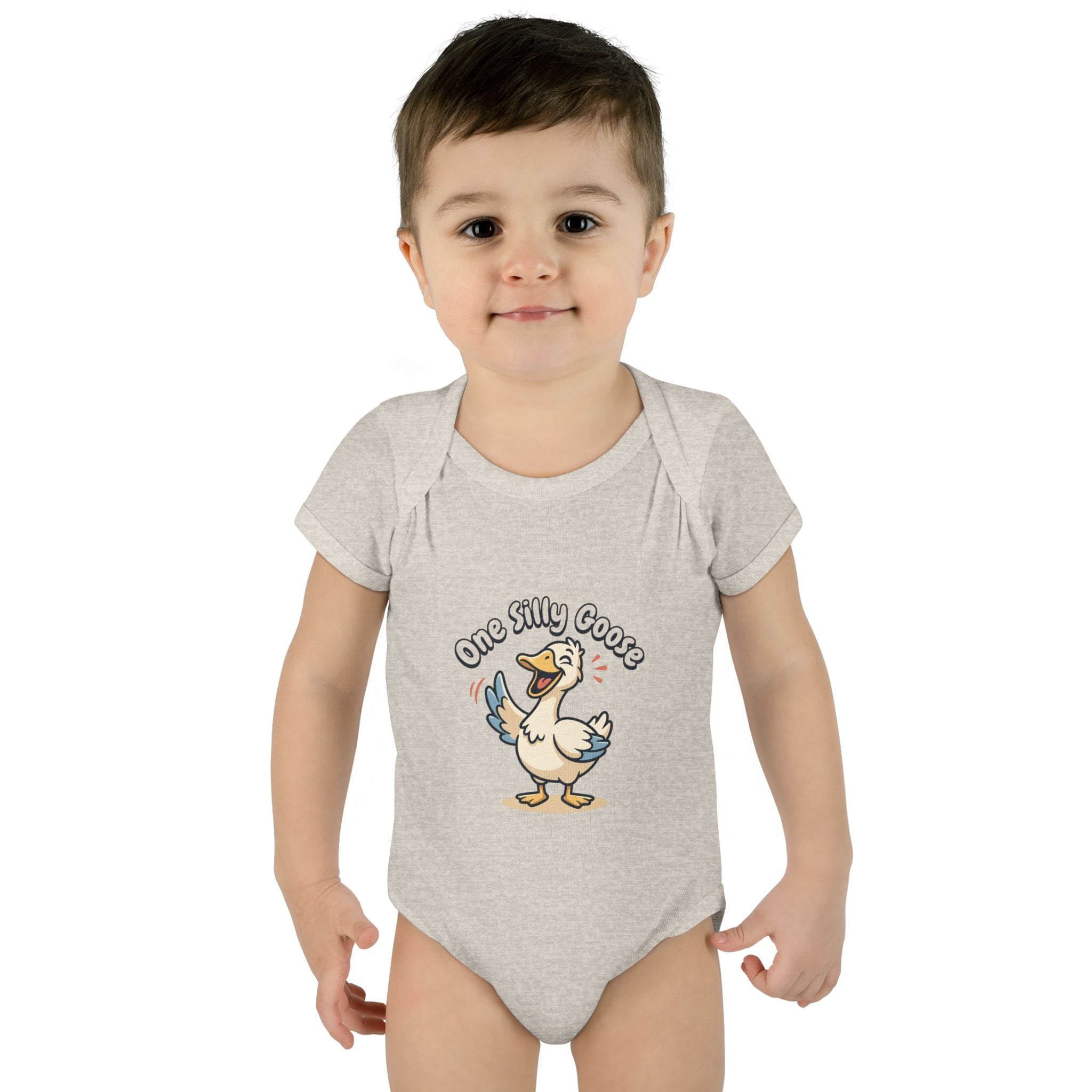 Infant Bodysuit — "One Silly Goose" Cute Baby Onesie, Funny Animal Newborn Gift