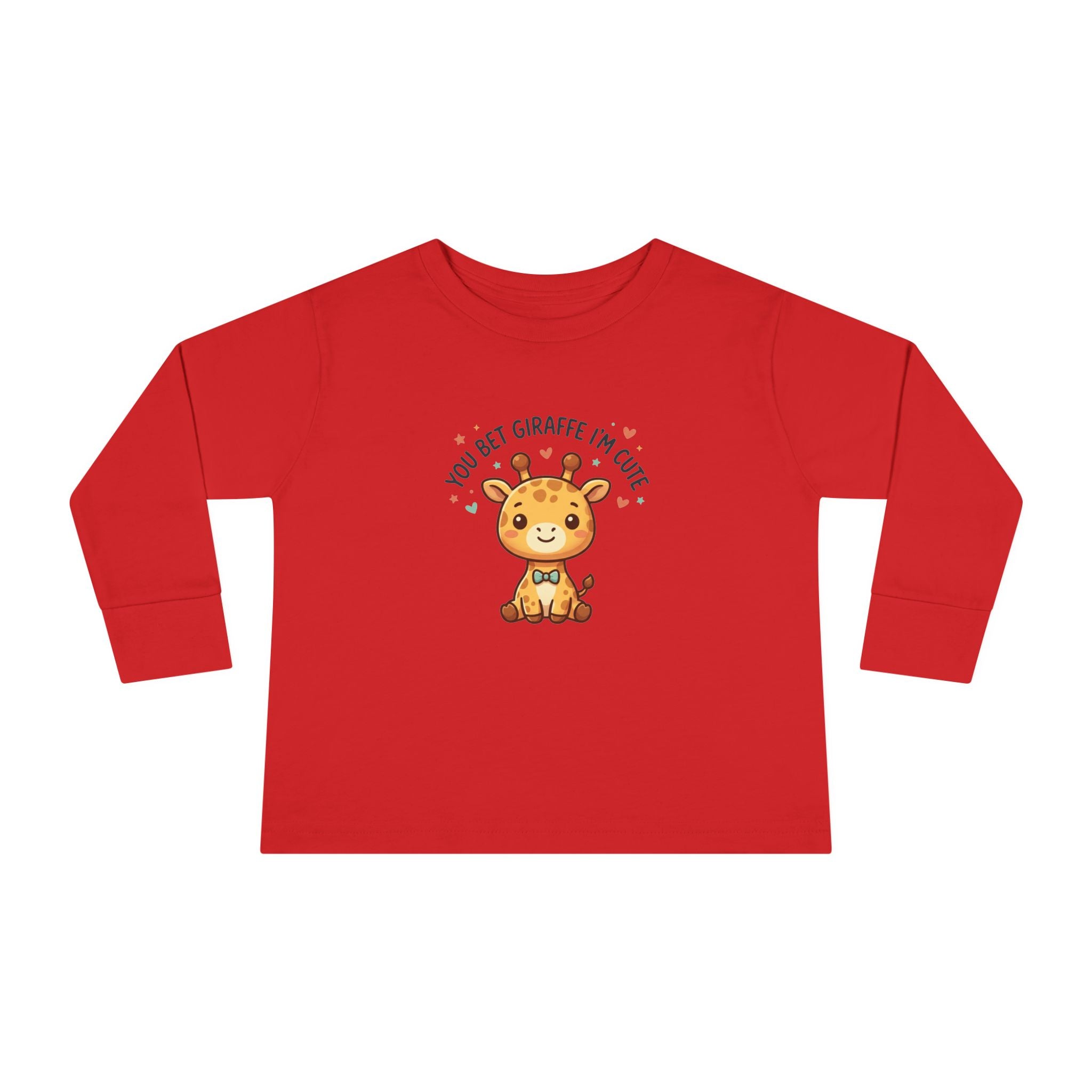 Toddler Long Sleeve Tee — You Bet Giraffe I'm Cute