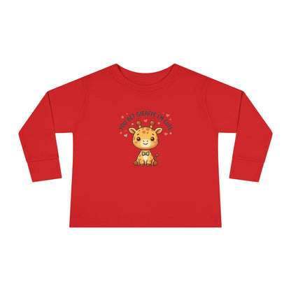 Toddler Long Sleeve Tee — You Bet Giraffe I'm Cute