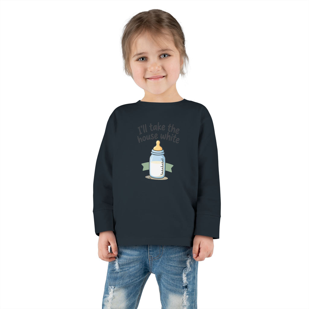 Toddler Long Sleeve Tee — I'll Take the House White