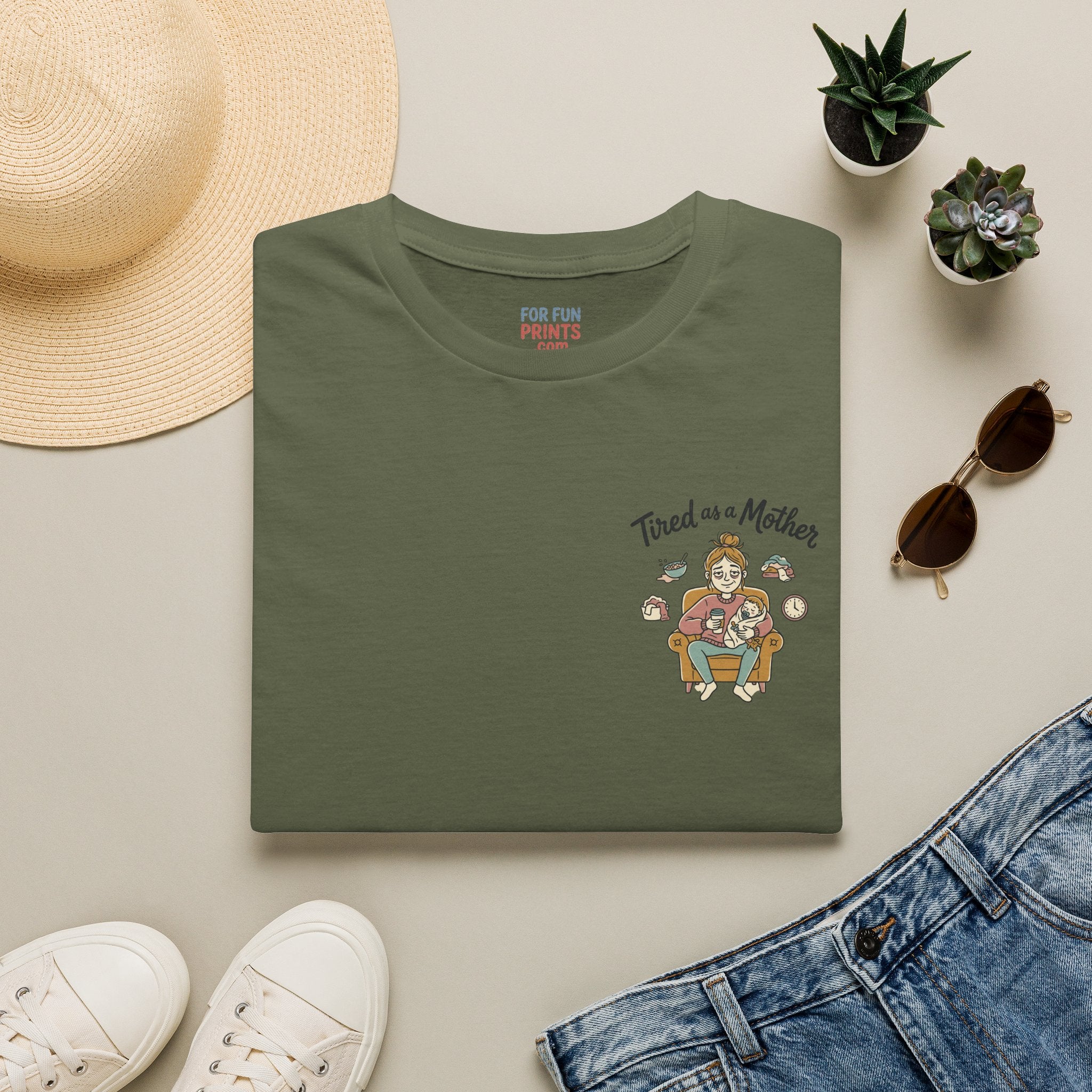 Unisex SS T-Shirt - Tired as a Mother