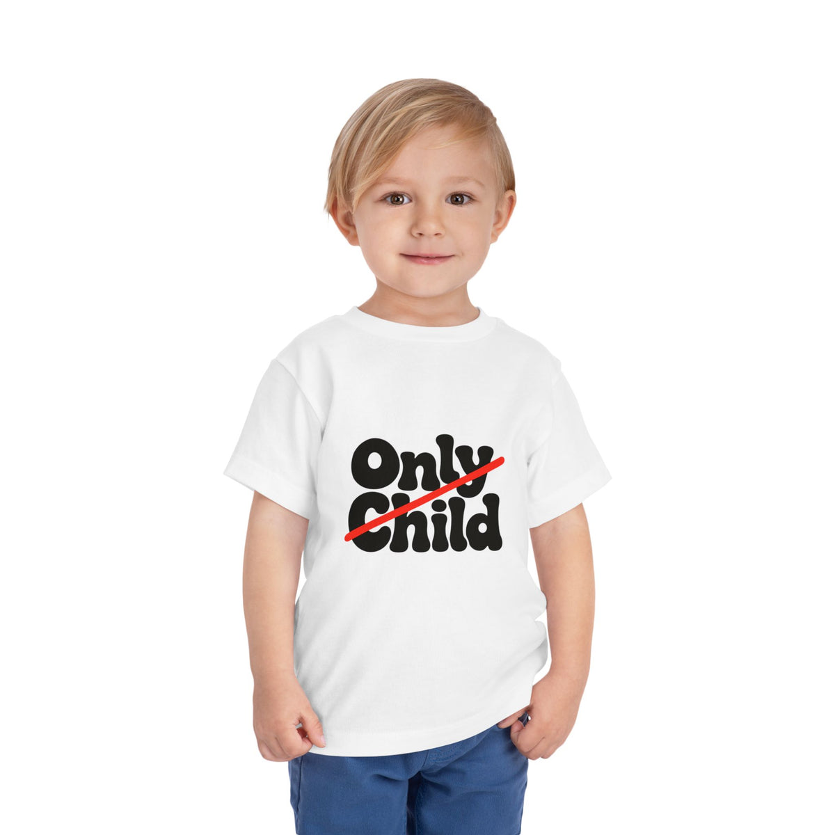 Toddler Short Sleeve Tee - Only Child Crossed Out
