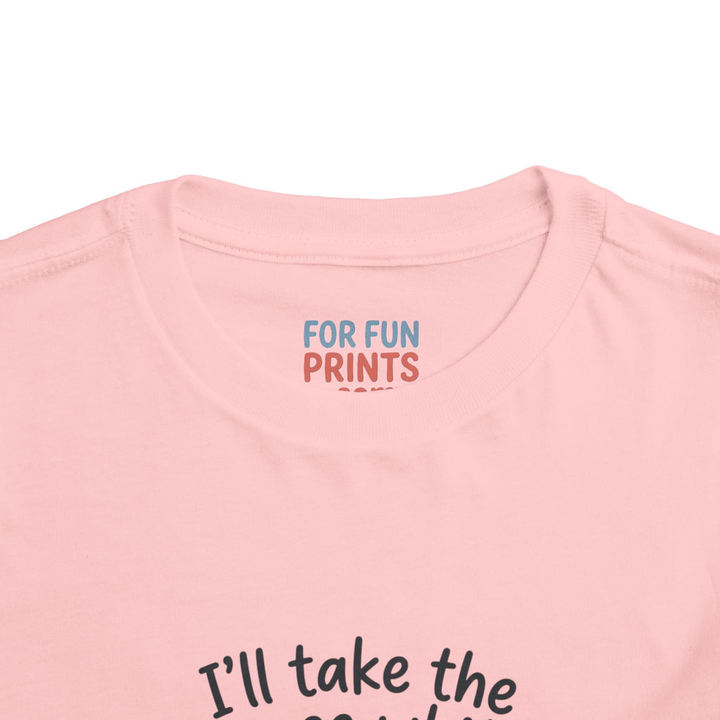 Toddler Tee - "I'll Take the House White" Bottle Design (Cute Baby Shower Gift)