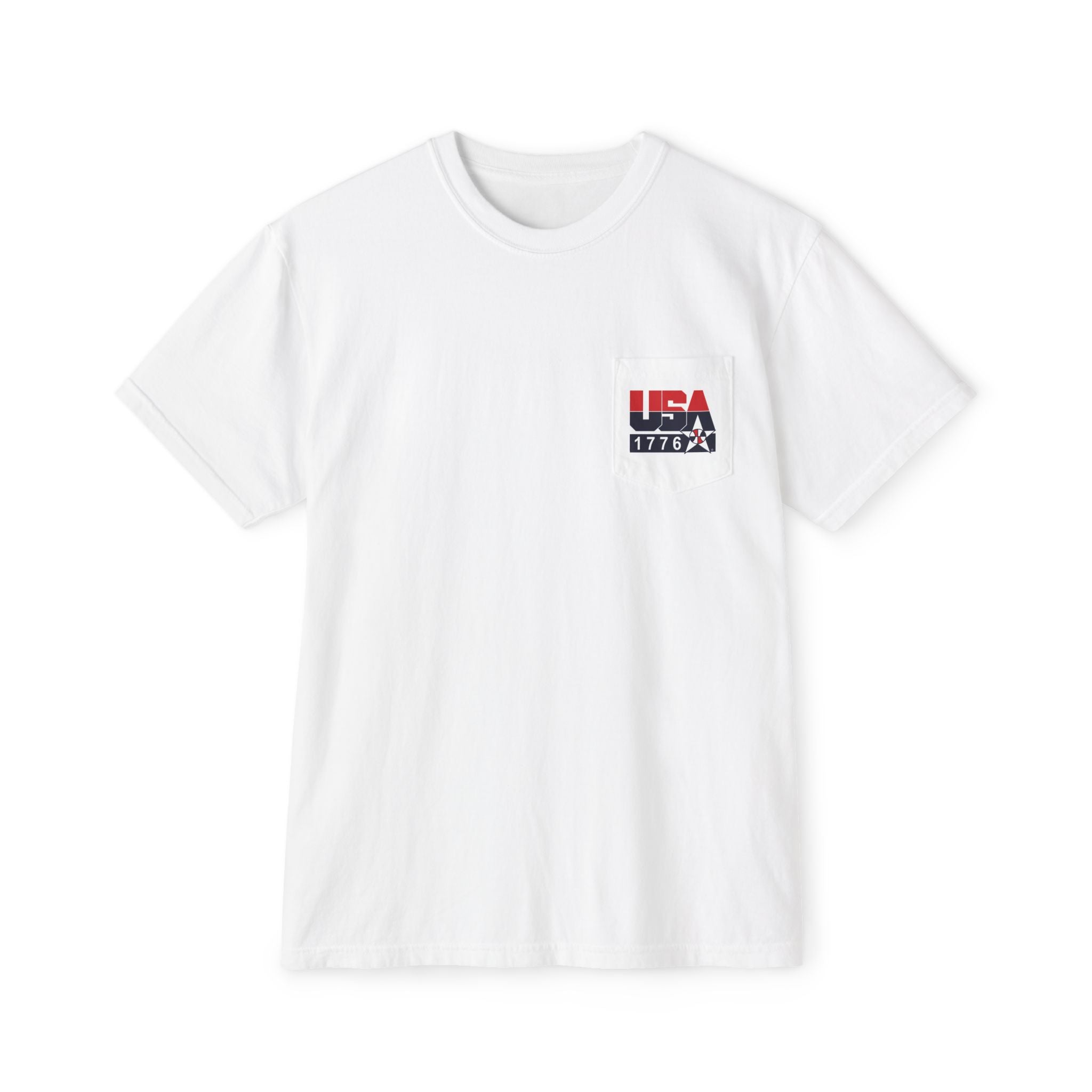 USA Dream Team Portrait Pocket T-Shirt — Retro Olympic Team Graphic