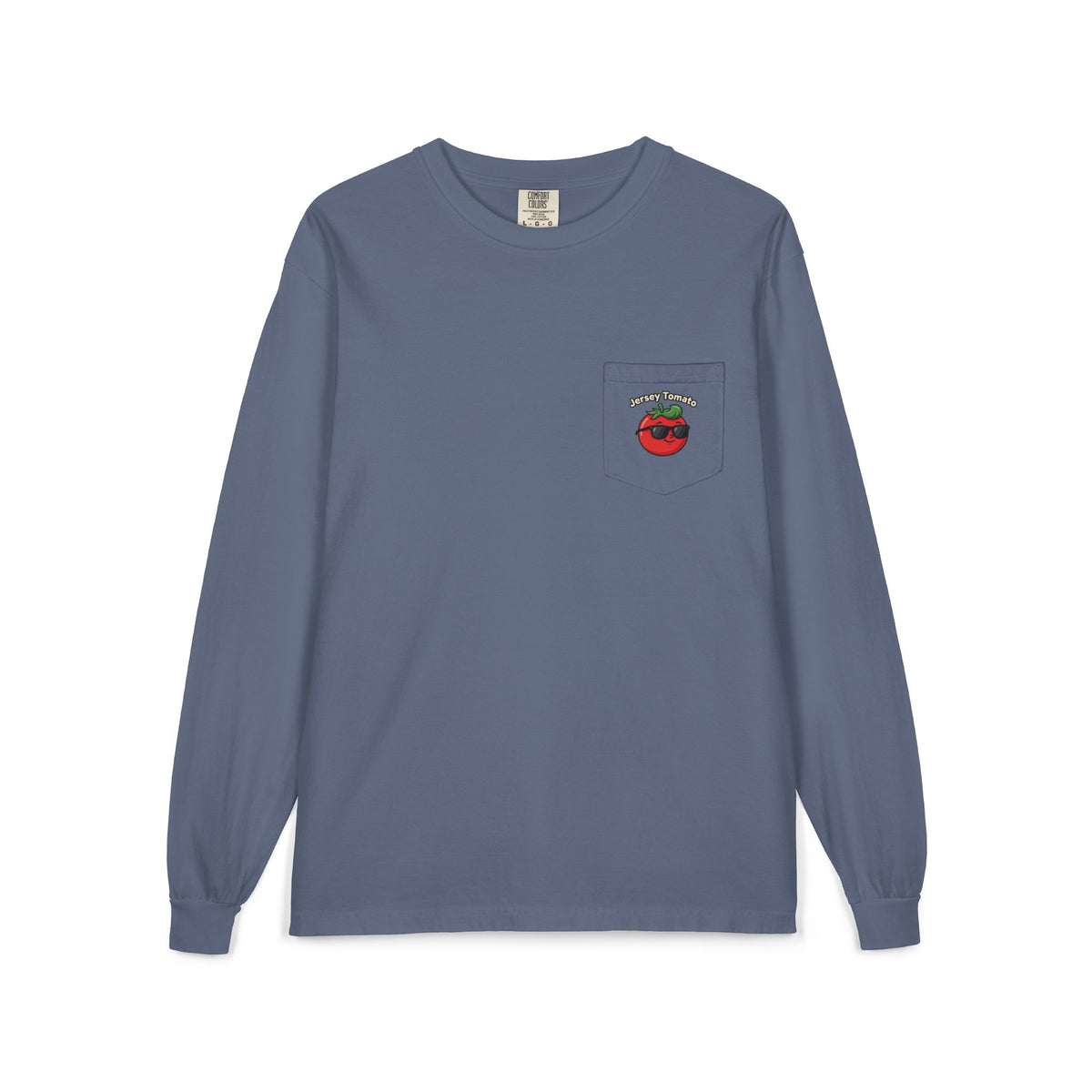 Comfort Colors LS T-Shirt *Pocket* - Jersey Tomato