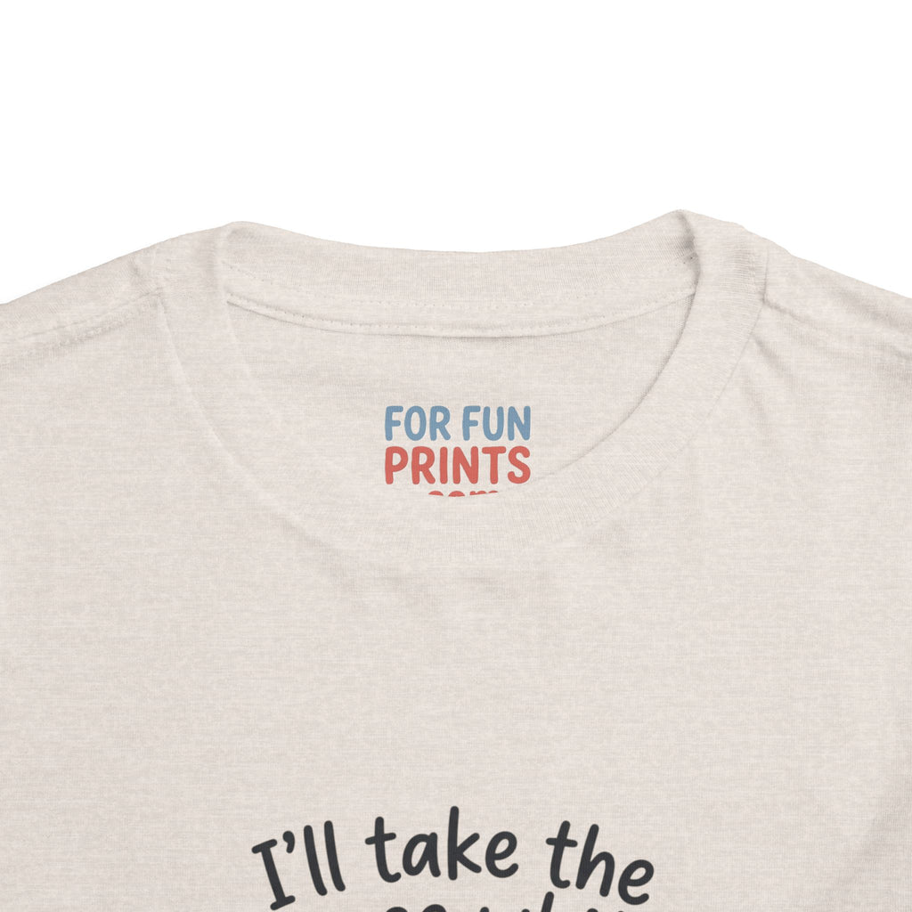 Toddler Tee - "I'll Take the House White" Bottle Design (Cute Baby Shower Gift)