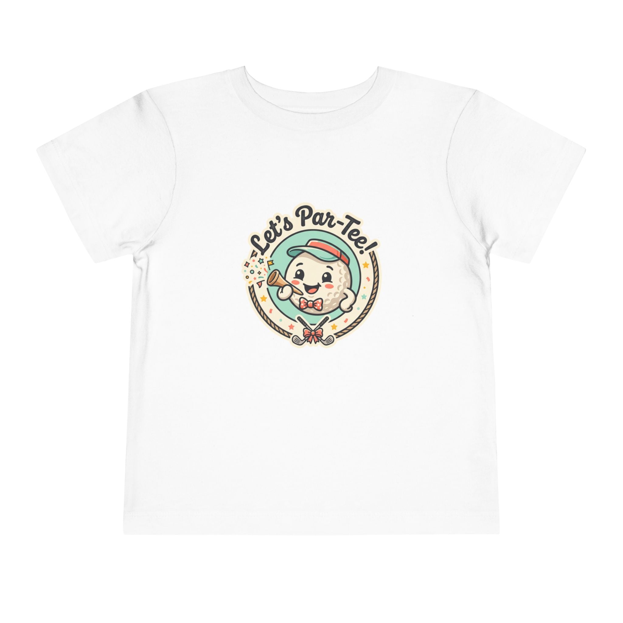 Toddler Tee — "Let's Par-Tea" Cute Retro Tea Party Design