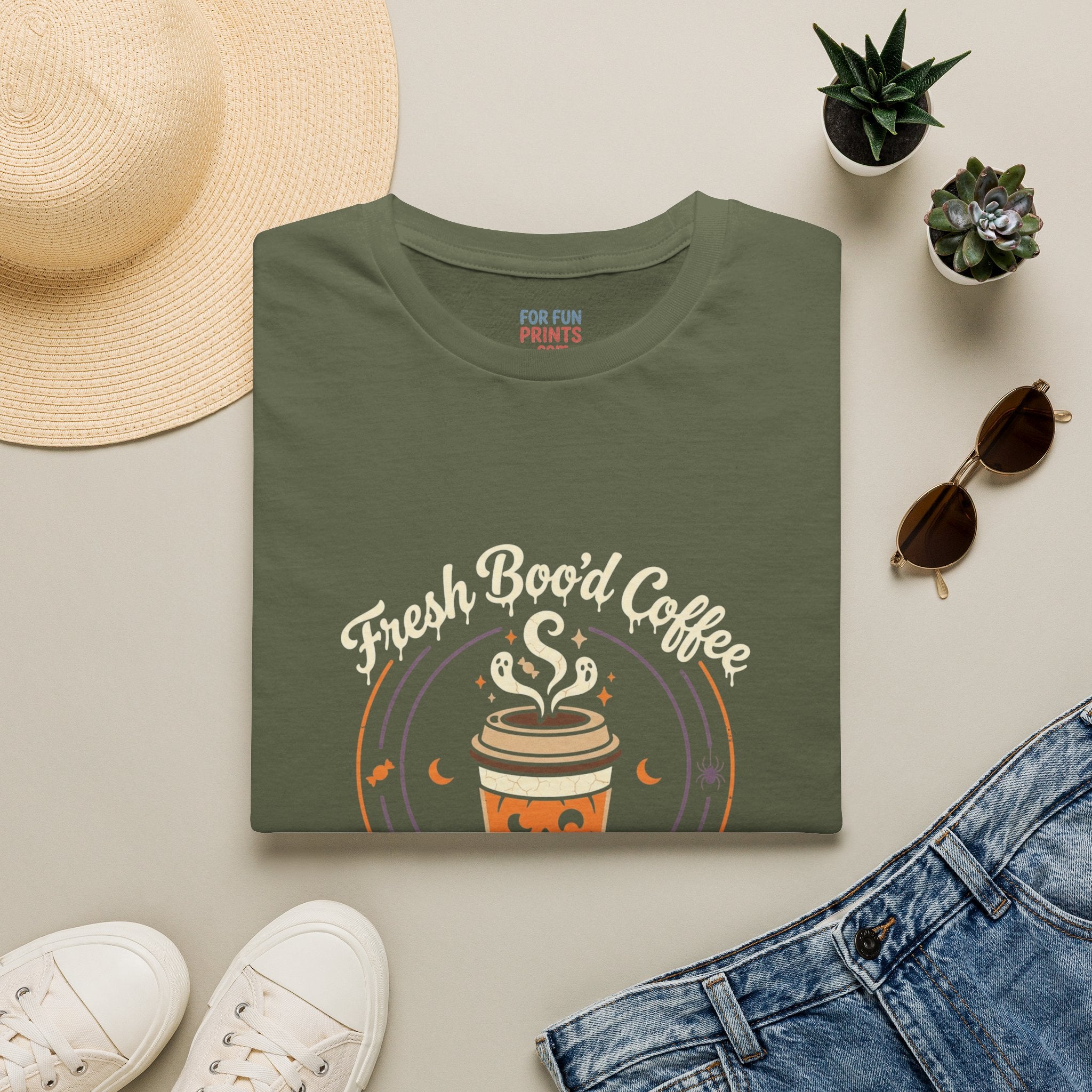 Unisex SS T-Shirt - Halloween Fresh Boo'd Coffee