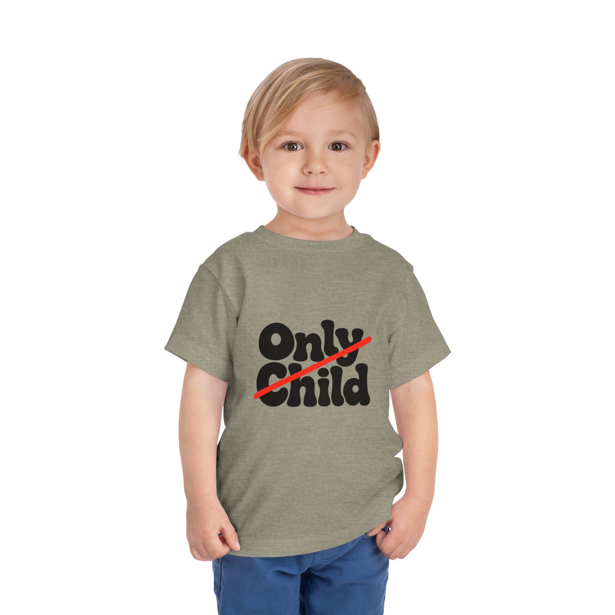 Toddler Short Sleeve Tee - Only Child Crossed Out