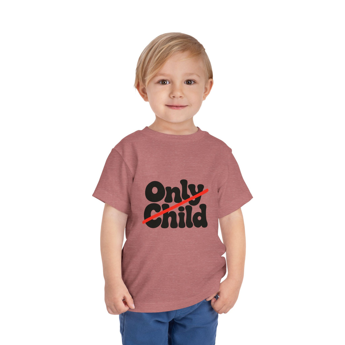 Toddler Short Sleeve Tee - Only Child Crossed Out