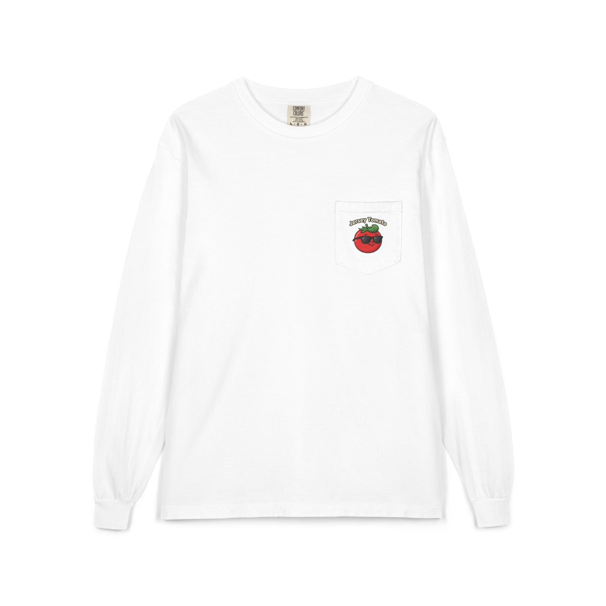 Comfort Colors LS T-Shirt *Pocket* - Jersey Tomato