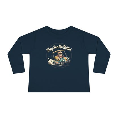 Toddler Long Sleeve Tee — They See Me Rollin