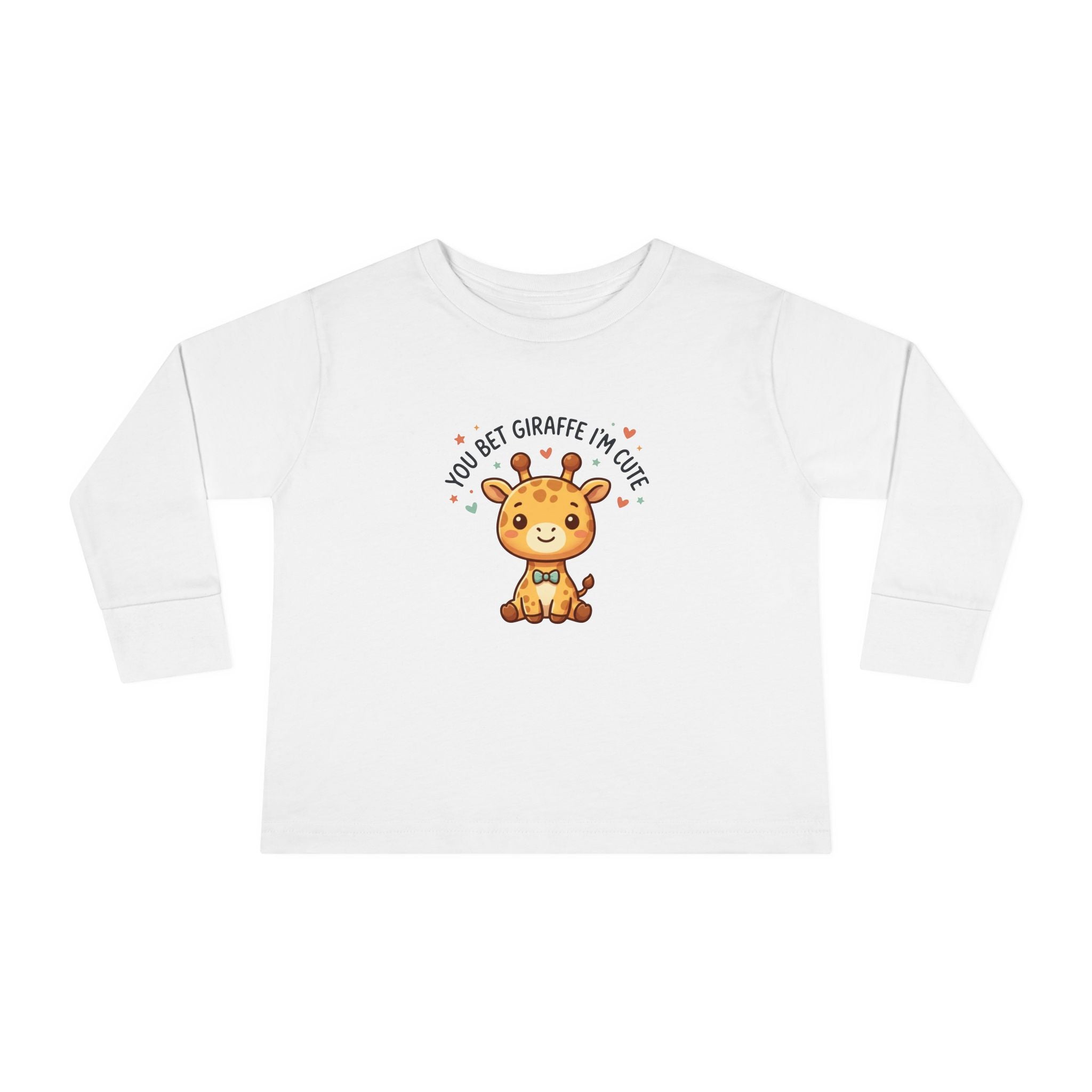 Toddler Long Sleeve Tee — You Bet Giraffe I'm Cute