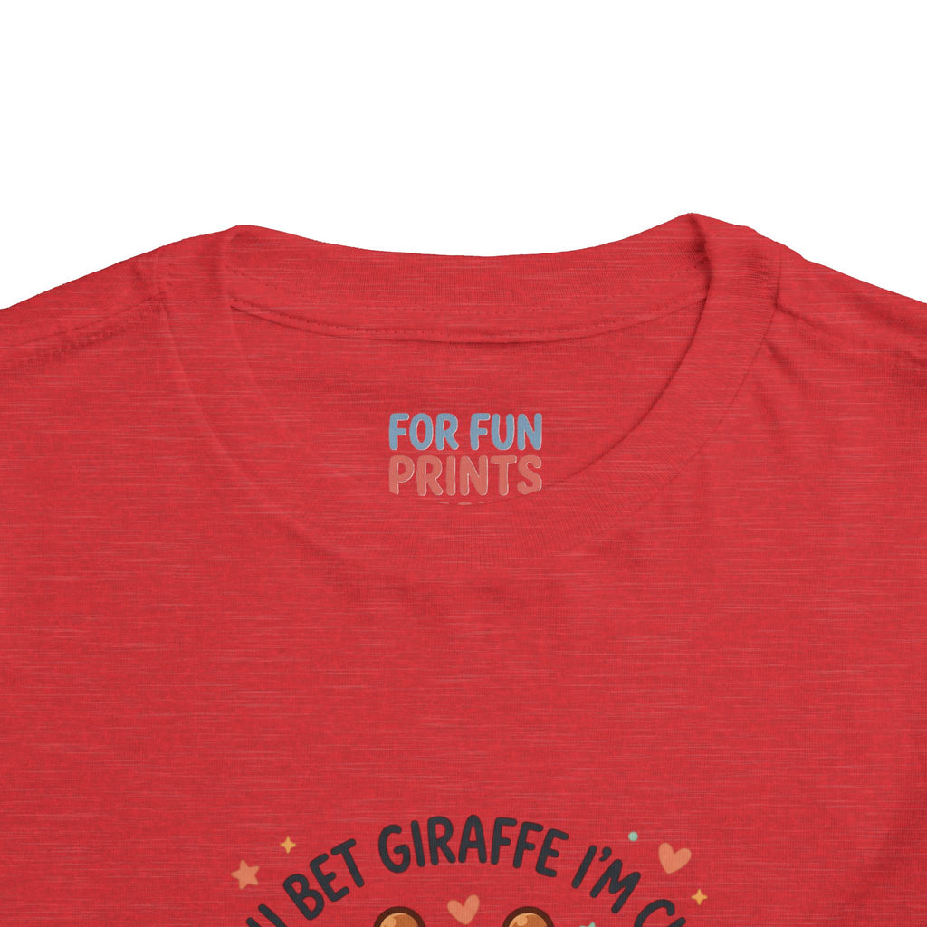 Cute Giraffe Toddler Tee – "You Bet Giraffe I'm Cute" Kids T-Shirt