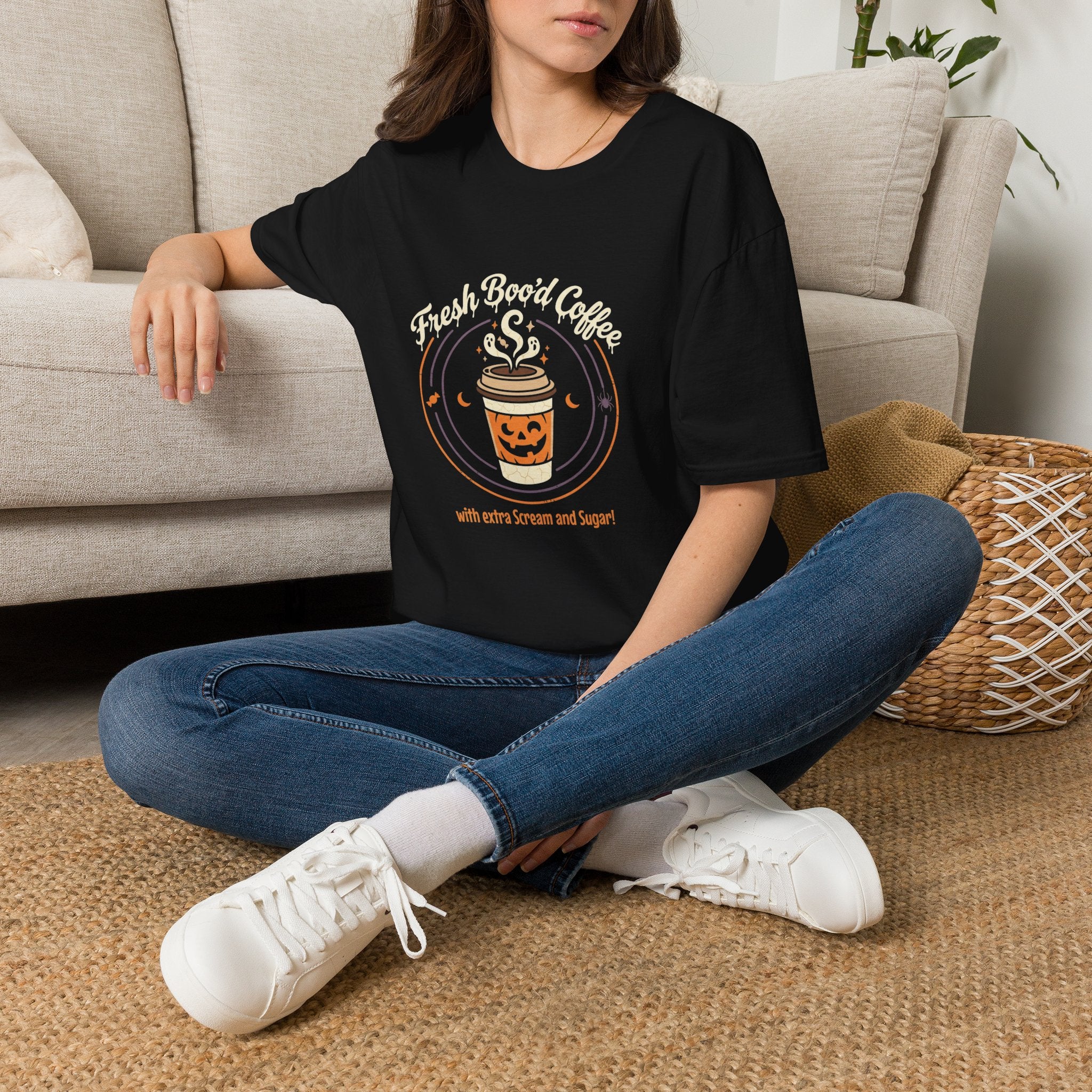 Unisex SS T-Shirt - Halloween Fresh Boo'd Coffee